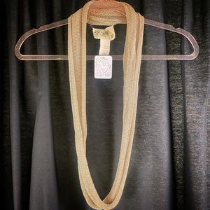 Free People • Gold Woven Scarf Necklace • Layerable • Adds a Creative Touch ✨